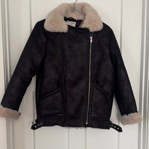 Zara - leather coat lined with fur